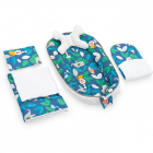 Set 5 in 1 Babynest Minky Tutumi AlbAlbastru Jungle