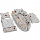 Set 5 in 1 Babynest Minky Tutumi Gri Forest