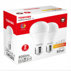 Set 2 Bec LED Toshiba E27 8 5W 806 lm lumina calda