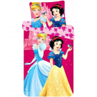Set lenjerie pat copii Princess Cinderella and Snow White 90x140 40x55