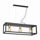 Suspensie Milagro Cage 47710 metal 3 x E27 60 W negru auriu 85 x 29 cm