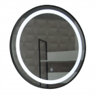 Oglinda de baie Badenmob MD3 cu iluminare LED rama neagra 60 x 60 cm