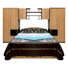 Dormitor modern Alessia PAL melaminat pat dulapuri polite wenge stejar