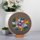 Kit Broderie DIY Vis de flori colorate