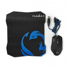 Set Mouse Gaming cu fir Mouse Pad 1600 DPI 6 butoane Nedis