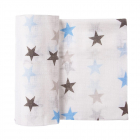 Scutec multifunctional din muselina 70x80 cm Blue Stars