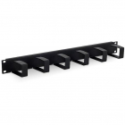 Organizator cabluri 19 inch 1U Black