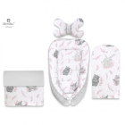 Set 4 in 1 Cosulet bebelus Baby Cocoon 90x50 cm Lulu Rose