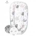 Cosulet bebelus pentru dormit Baby Nest 105x66 cm Lulu RoseGrey MimiNu