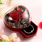 Cutie de bijuterii My Heart cu flori criogenate CULOARE Rosu TIP PRODU