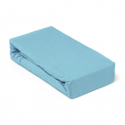 Husa saltea Jersey bleu cu elastic bumbac 100 160 x 200 cm