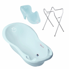 Set pachet cadita Duck 102 cm Albastru suport anatomic si suport unive