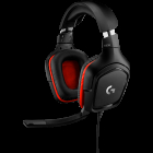 LOGITECH G332 Wired Gaming Headset LEATHERETTE BLACK RED 3 5 MM