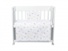 Set lenjerie 4 piese Mini Cot Grey Clouds