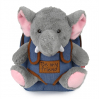 Rucsacel EMA pentru Gradinita Jeans cu Jucarie Elefantel din Plus