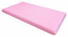 Cearsaf cu elastic pe colt 120x60 cm Buline albe pe roz