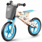 Bicicleta de lemn fara pedale Ricokids RC 612 Albastru