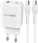 Incarcator retea BLUE Power BCN5 1x USB 1x USB C White tehnologia Quic