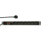 PDU 1U 19 inch 7x Schuko 2m Black