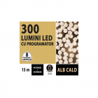 Instalatie brad Craciun Cris 300 LED uri alb cald 15 m 8 functii inter