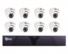 Sistem Supraveghere iUni 8 Camere CMOS 1 MP 30 Led IR DVR 8 Canale HD 