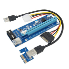 Riser PCI iUni V007 PCI E 1X 16X cablu 6 pini USB 3 0 mining BTC ETH