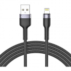 Cablu de date UltraBoost USB Lightning 2 4A 2m Negru