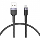 Cablu de date UltraBoost USB Micro USB 2 4A 25cm Negru