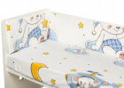 Set lenjerie patut cu 5 piese Blue Bear Cloud