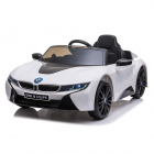 Masinuta electrica cu roti EVA si deschidere usi BMW I8 Coupe Alb