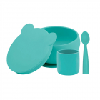 Set de hranire Bwl I Minikoioi 100 Premium Silicone aqua green