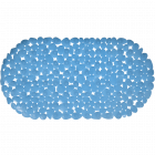Covoras de baie antiderapant MSV Stone PVC bleu 68x35 cm
