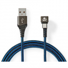 Cablu USB 2 0 A Tata la USB C Tata 1m Negru Albastru