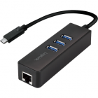 Hub USB UA0283 USB 3 2 gen 1 RJ45 Black