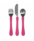 Set tacamuri de invatare Learning Cutlery Green Sprouts iPlay Pink