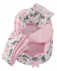 Set 5 in 1 Babynest Minky Flowers Pink