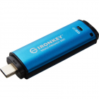 Memorie USB IronKey Vault Privacy 50C 128GB USB C Blue