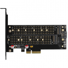 Adaptor AXAGON PCEM2 D 1x PCI E Male 2x M 2 PCI E SATA