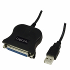 Cablu periferice Logilink USB 2 0 Male Paralel Female 1 5m negru
