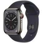 Smartwatch Watch S8 Cellular 45mm Graphite Stainless Steel Case Midnig