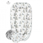 Cosulet bebelus pentru dormit Baby Nest 105x66 cm ForestGrey MimiNu