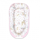 Cosulet bebelus pentru dormit Baby Nest 105x66 cm Velvet Sweet Deer Pi