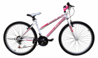 Bicicleta MTB Dame TEC Eros culoare Alb Roz Roata 26 Otel