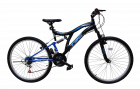 Bicicleta MTB Tec Master full suspensie roata 26 culoare Negru Albastr