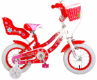 Bicicleta Volare Lovely pentru fete 12 inch culoare rosu alb frana de 