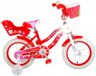 Bicicleta Volare Lovely pentru fete 14 inch culoare Rosu Alb frana de 