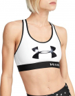Bustiera femei Under Armour Mid Keyhole Graphic alb S