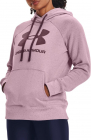 Hanorac femei Under Armour Rival Fleece Logo Hoodie roz XS