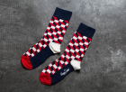 Sosete Happy Socks modele geometrice rosii