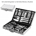 Set ustensile gratar cu Servieta Deluxe 26 piese